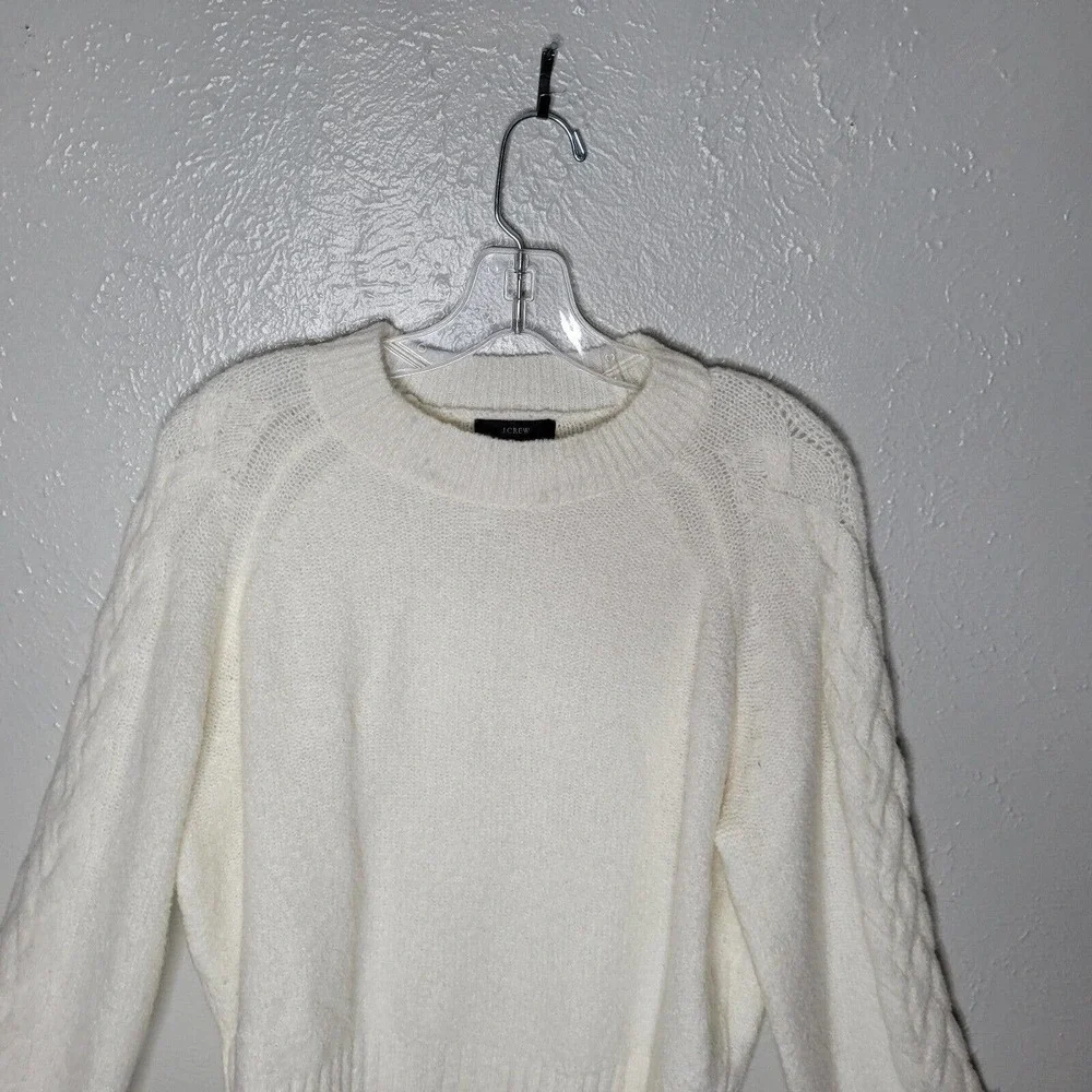 J. Crew Cream Crew Neck Sweater - Picture 2 of 8